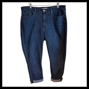 Signature by Levi Strauss Mid Rise Capri Jeans Dark Wash Size 16